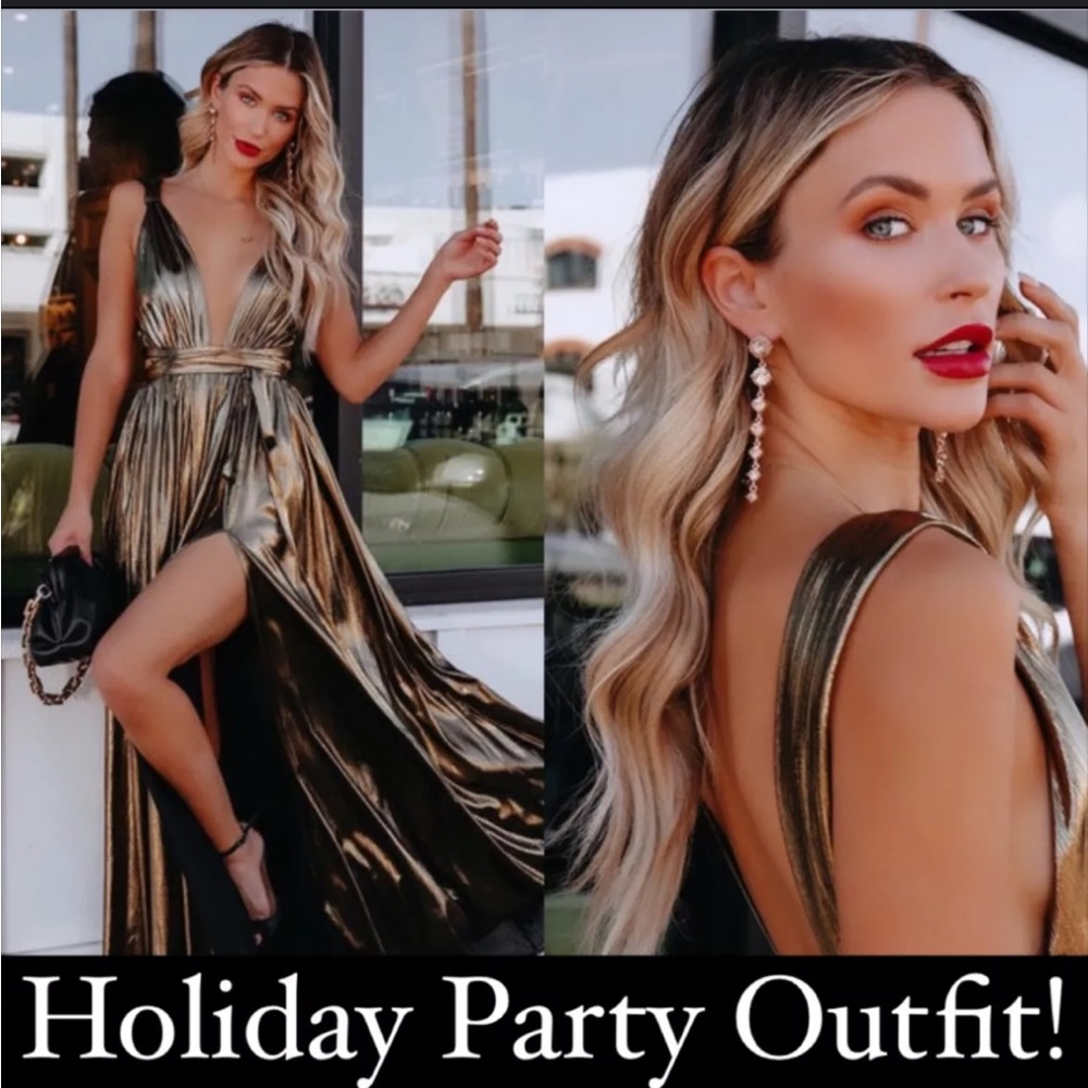 Vici by Luxxel Esmeralda, gold wrapped dress